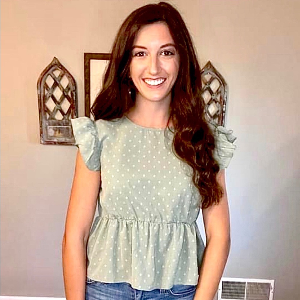 Sage Green Blouse Size M & L available